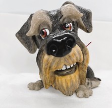 Little Paws Schnauzer Dog Figurine 3.9" High Sculpted Pet 322-LP-ZAK Gray Tan image 2