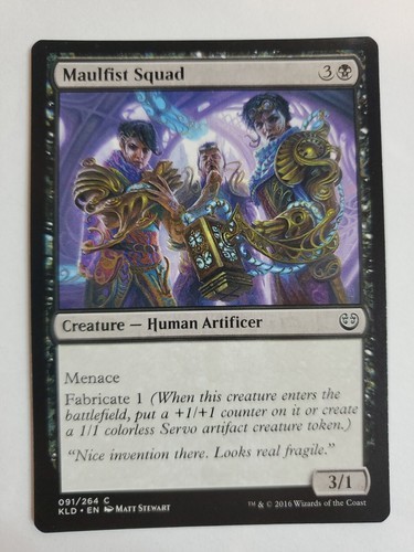 MTG Magic The Gathering Card Maulfist SquadCreature Human Artificer Blac... - $3.84