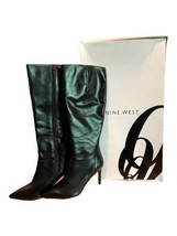 Nine West Knee High Womens Black Boots Stiletto High Heel Size 7.5M NEW OPEN BOX - £51.45 GBP