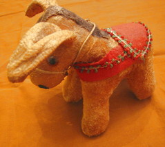 Vintage Donkey Pack Somarello Straw &amp; Fabric with Gerl &amp; Wood-
show orig... - $61.79