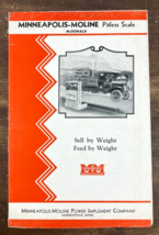 Minneapolis Moline McDonald Pitless Wagon Scale 1930&#39;s Dealer Sales Broc... - £19.47 GBP