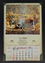 1963 vintage A B WITMER farmersville pa CALENDAR guns ammunition - $89.05