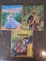 3 Disney Princesses Little Golden Books- Cinderella /Sleeping Beauty/Snow White - £7.58 GBP