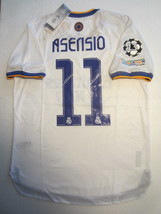 Marco Asensio Real Madrid UCL Final Match Slim White Home Soccer Jersey 2021-22 - £80.42 GBP