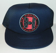 Star Wars Tie Fighter Squadron Logo Embroidered Patch o/a Black Baseball Cap Hat - £11.43 GBP