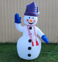 Giant Gemmy 8&#39; Airblown Inflatable Lighted Snowman - with Stakes &amp; Tethers - £92.77 GBP