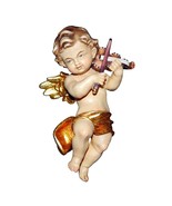 Cherub with Violin Wooden Statue Decoration Ornament Sacred Religious St... - £42.74 GBP+
