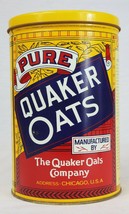 VINTAGE 1984 Quaker Oats Empty Collectible Tin w/ 1896 Graphics - £19.45 GBP