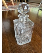 Crystal Decanter Square Lead Crystal Made in Czech Republic Excellent Co... - £116.07 GBP