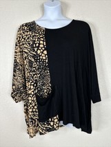 NWT Zim &amp; Zoe Womens Plus Size 30/32 (4X) Animal Print Pocket Oversized Top - £20.78 GBP