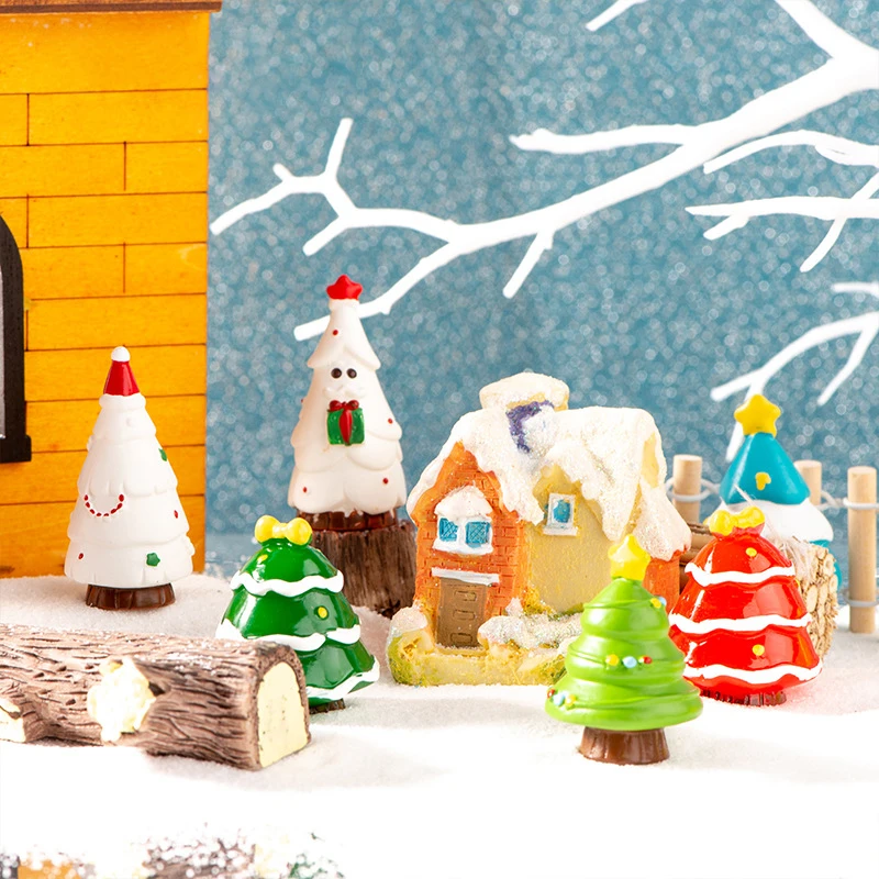 1PC Mini Christmas Tree Micro Landscape Decoration Car Dashboard Desktop Home - £7.96 GBP+