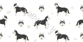 New Siberian Husky Black and White Dog Vinyl Checkbook Cover - £7.03 GBP