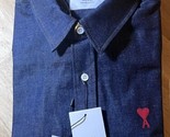 Size 38 Ami Alexandre Mattiussi  Denim Overshirt SHIRT BUTTON  FRONT L/S... - $119.99