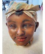 Black Americana Girl tobacco trinket jar and lid Majolica - $2,758.89 MXN