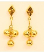 18k gold  beads earring from Thailand #25 - £274.72 GBP