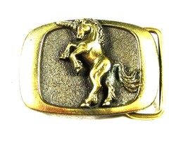 1983 Unicorn Brass Buckle by MM UNITED 103015 - $24.74