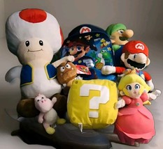 Super Mario Bros Nintendo PEACH TOAD MARIO Plush &amp; Light Up Backpack 8pc... - $326.70