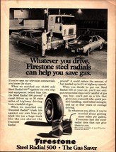 1974 Firestone Steel Radial 500 Tires Vintage Print Ad e1 - $26.92
