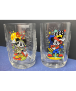 Lot of 2 Walt Disney World McDonalds Glasses Mickey Mouse 2000 Y2K Studi... - £9.82 GBP