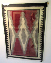 Diamond Pattern Navajo Handwoven Rug Tobe Turpen Trading Post in Gallup, NM - £1,960.57 GBP