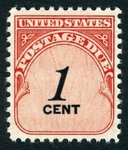 1959 1c Postage Due Carmine Rose &amp; Black Scott J89 Mint F/VF NH - $0.99