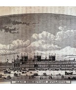 Exhibition Building 1876 Worlds Fair Centennial Expo Victorian Woodcut D... - $96.12 CAD