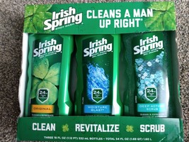 Irish Spring Moisture Blast Men&#39;s Body Wash,18 Fluid Oz 532ML Lot Of 3 - £11.97 GBP