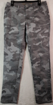Seven7 Utility Pants Womens 10 Gray Camo Print Stretch Flat Front Skinny Leg EUC - £11.30 GBP