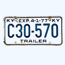 1977 United States Kentucky Base Trailer License Plate C30-570 - $16.82