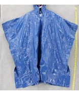 SAILMAKER OUTERWEAR PLASTIC PONCHO 1 SZ ADULT UNISEX HOODED CAPE DK BLUE... - £11.20 GBP