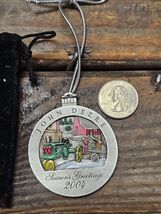 2004 John Deere Pewter Christmas Ornament Model GP Tractor #9 Made in USA - $16.78