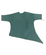 Vintage KOOLERS by RAINBOW Shirt Womens Large Green Asymmetrical Baggy 8... - $17.57