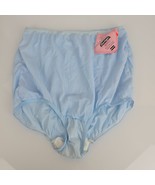 Vintage NOS Berkliff Blue 100% Nylon Sissy Granny Brief Panties sz L 7 - $67.53 CAD