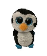 Ty Big Eye Beanie Boos Penguin Waddles Blue Glitter Eyes - $9.50