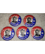 Five Small 1968 Vintage Robert F Kennedy for President Pinback Buttons (... - $57.02 MXN