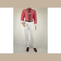 Men's Summer Linen Suit Apollo King Half Lined 2 Button Modern Fit SLN8 White image 3