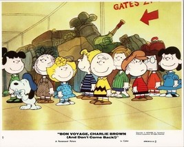 Bon Voyage Charlie Brown original 8x10 inch lobby card Peanuts gang line-up - £27.49 GBP