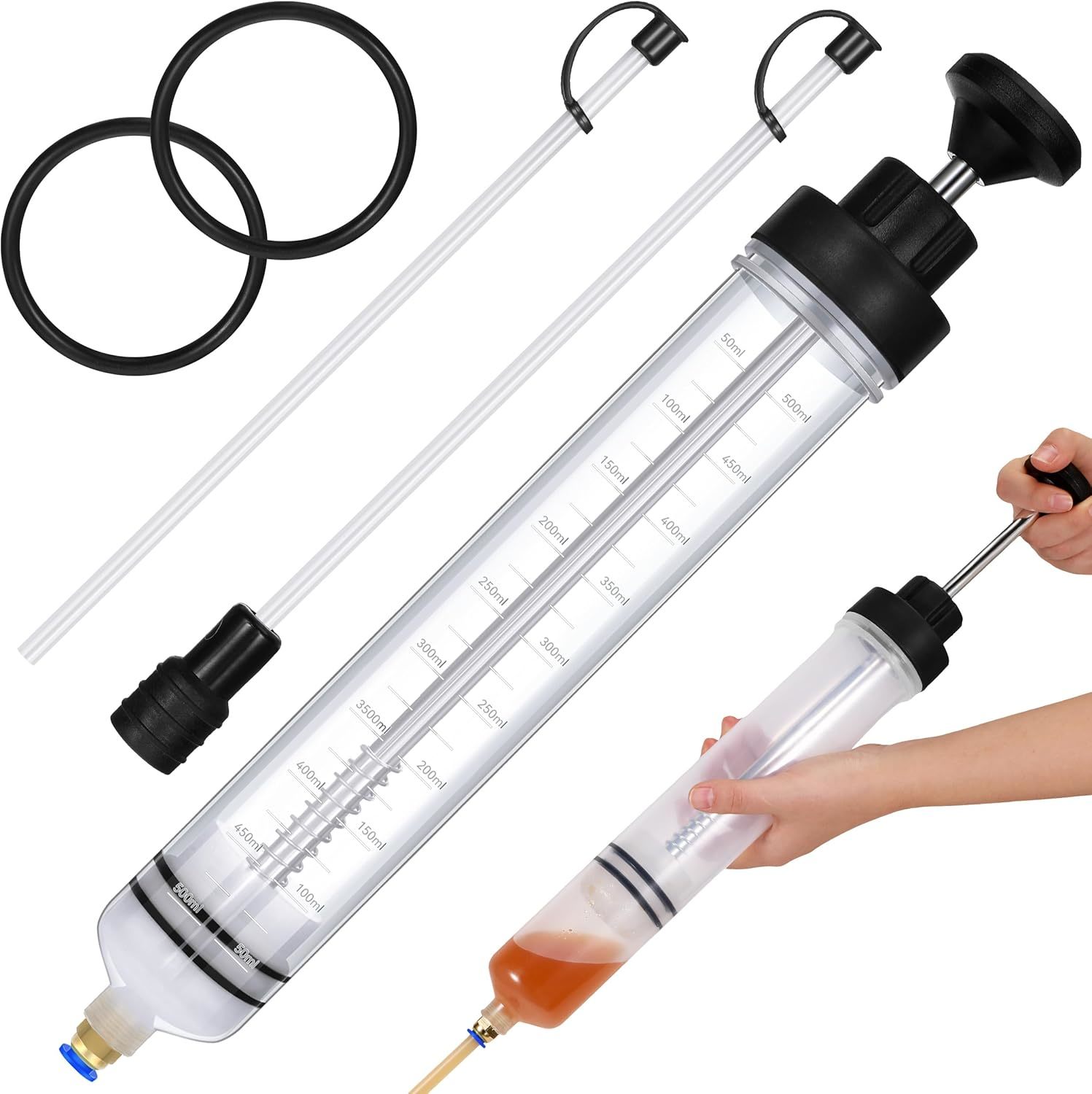 Gisafai 500Cc Automotive Fluid Extractor Pump 500Cc Fluid Extractor, Black - $31.94