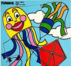 1988 Playskool Puzzle Vintage Frame Tray Kites 186-17 5 Pcs BGS - $29.99