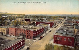Miles City Montana~Birds Eye VIEW-1910s Postcard - £6.35 GBP