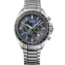 Hugo Boss Herrenuhr HB1513081, Chronograph, Quarz, Edelstahl, blaues... - £101.28 GBP