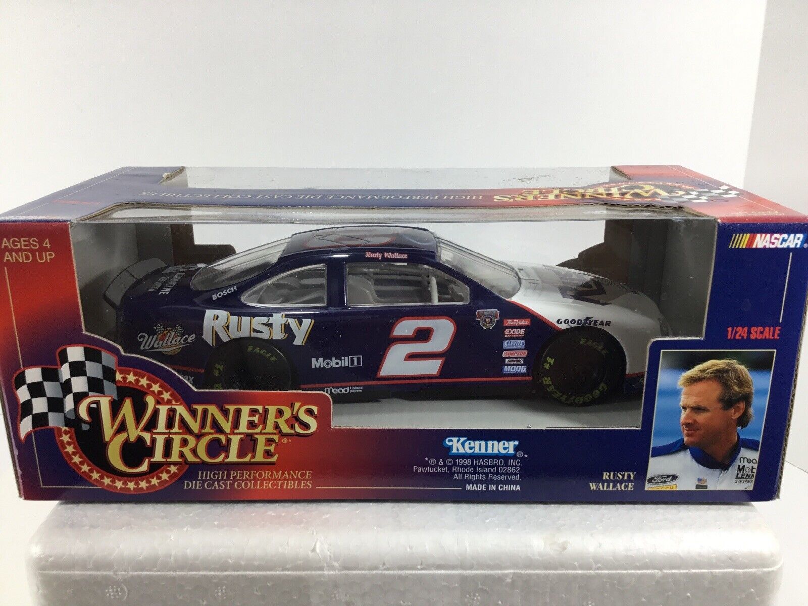 #2 Rusty Wallace Ford Taurus NASCAR 1:24 Scale 1998 Winners Circle. NOS - $12.19