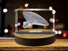 LED Base included | Ocarina 3D Engraved Crystal 3D Engraved Crystal Keepsake - £31.96 GBP+