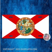 FLORIDA State Flag Custom Aluminum License Plate Tag Novelty Auto Car Truck New - £15.40 GBP