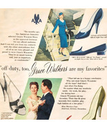 1955 American Airlines Grace Walker Shoes Advertisement Heels Footwear D... - $570.01 MXN