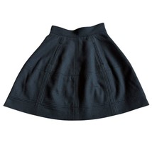 Theory Black A-Line Wool Blend Skirt Mini Length Stitching Size 0 Women&#39;s - $50.00