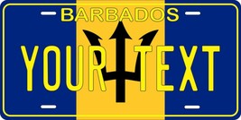 Barbados Flag License Plate Personalized Car Auto Bike Motorcycle Custom  - $10.99+