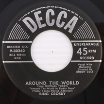 Victor Young / Bing Crosby – Around The World - 1957 45 rpm 7&quot; Record 9-30262 - $4.43