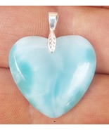 natural  LARIMAR carved Gemstone 925 sterling silver cabochon Heart pend... - €25,09 EUR natural  LARIMAR carved Gemstone 925 sterling silver cabochon Heart pend... - €25,09 EUR