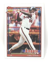 1991 Topps Baseball Card #355 - Chili Davis - Los Angeles Angels - OF - £0.74 GBP